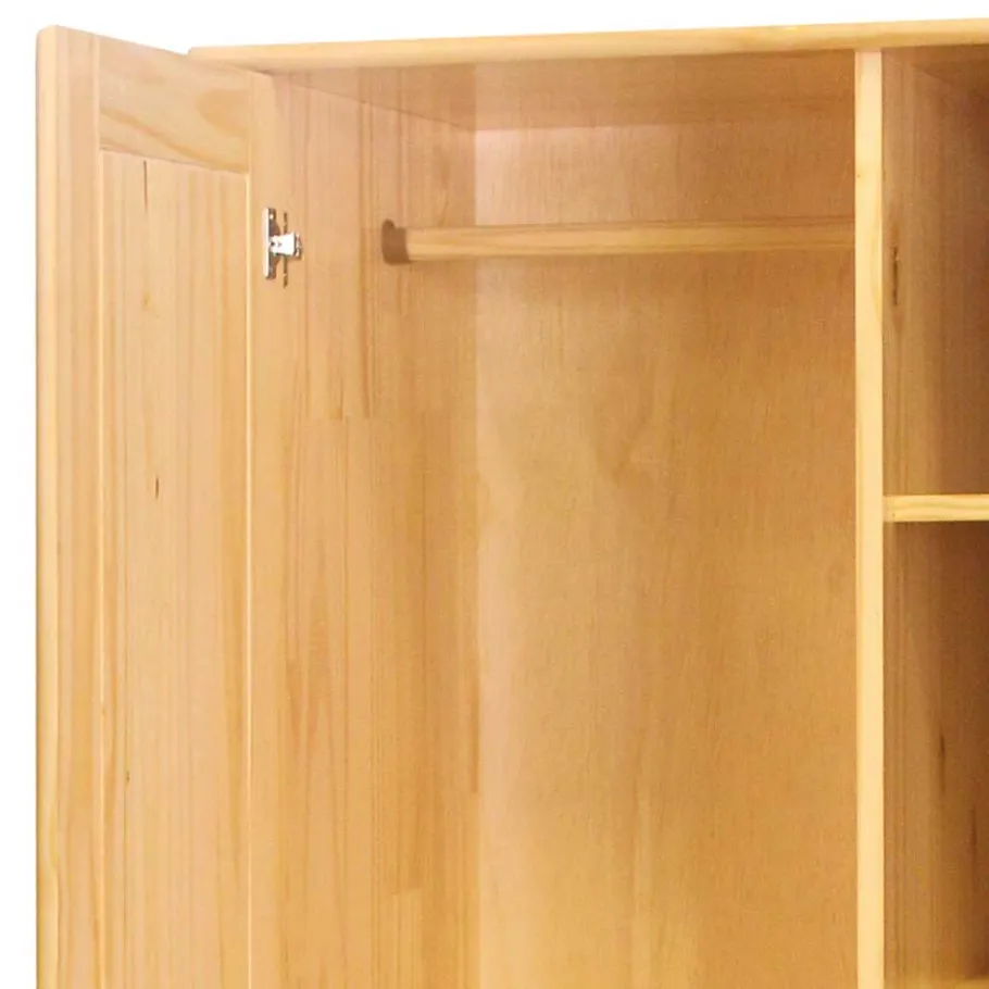 Hot Wohnen Landhaus Holz Kleiderschrank mit Kugelfüßen - Kascanu