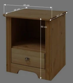 Hot Wohnen Landhaus Holzbett & Nachttische - Imressa (dreiteilig)