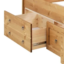 Hot Wohnen Landhaus Holzbett & Nachttische - Imressa (dreiteilig)