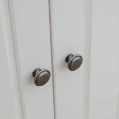 Wohnen Landhaus Kleiderschrank in Weiß lackiert - Indico
