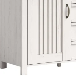 Outlet Wohnen Landhaus Kombi-Kommode in Weiß - Malvissa