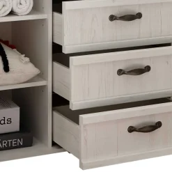 Outlet Wohnen Landhaus Kombi-Kommode in Weiß - Malvissa