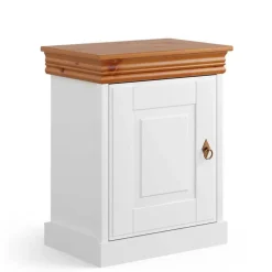 New Wohnen Landhaus Nachtschrank mit Drehtür - Varicano