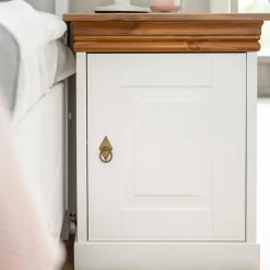 New Wohnen Landhaus Nachtschrank mit Drehtür - Varicano