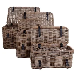 Best Wohnen Landhaus Rattan Truhen Set - Speccia (dreiteilig)