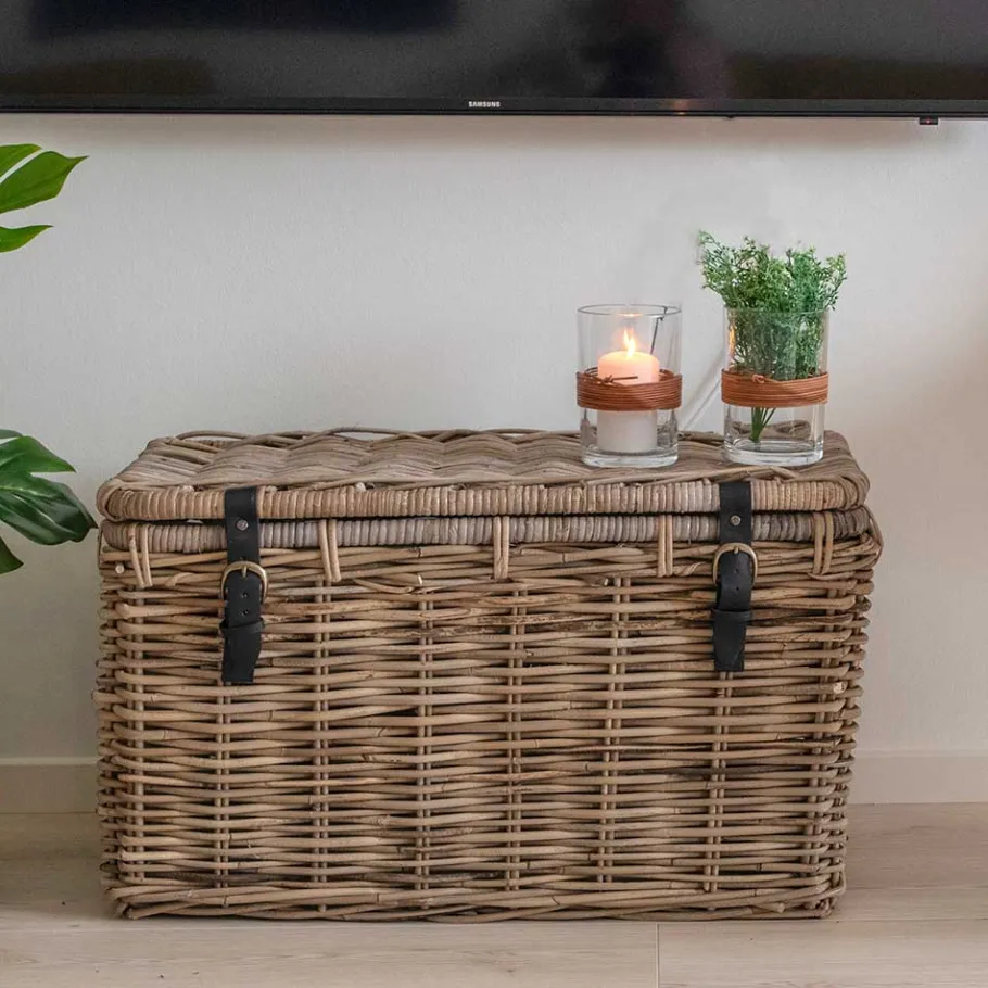 Best Wohnen Landhaus Rattan Truhen Set - Speccia (dreiteilig)