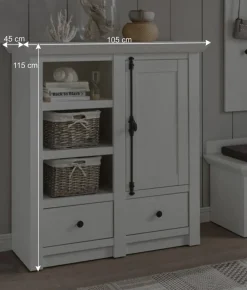 Clearance Wohnen Landhaus Schrank in Weiß Touchwood - Chelles