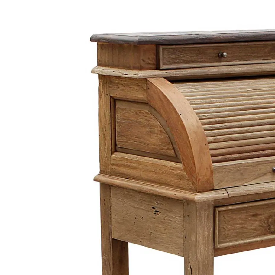 Best Wohnen Landhaus Schreibsekretär Mangato aus Teak Recyclingholz