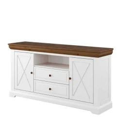 Sale Wohnen Landhaus Sideboard aus Kiefer zweifarbig - Zalya