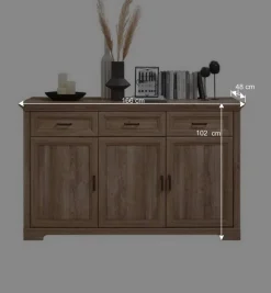 Discount Wohnen Landhaus Sideboard in Eiche Optik - Barack
