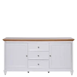 Online Wohnen Landhaus Sideboard in Weiß und Eiche - Smaly