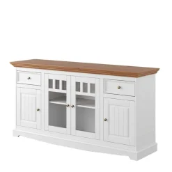 Wohnen Landhaus Sideboard mit Glaseinsätzen - Bordona