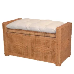 New Wohnen Landhaus Sitztruhe aus Rattan - Momiji