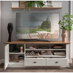 Hot Wohnen Landhaus Style TV Board in Weiß - Henry