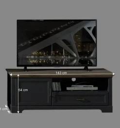 Clearance Wohnen Landhaus TV Board in Grau - Thumbs