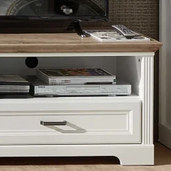 Clearance Wohnen Landhaus TV Board mit Tür & Schublade - Sinolita I