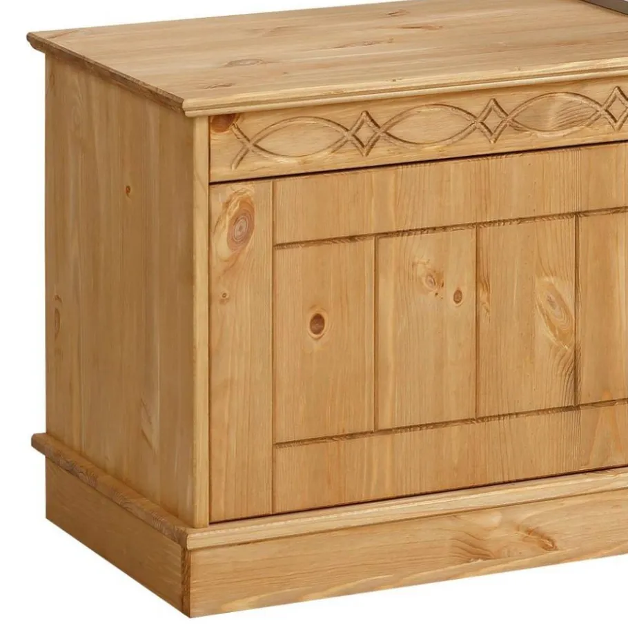 Online Wohnen Landhaus TV Lowboard aus Kiefer Massivholz - Goro