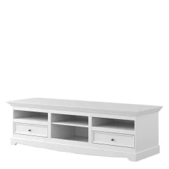 Clearance Wohnen Landhaus TV Lowboard in Weiß lackiert - Indico