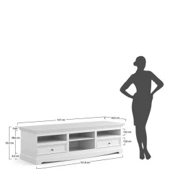 New Wohnen Landhaus TV-Lowboard 167 cm breit - Manipur