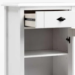 Online Wohnen Landhaus Vitrine fürs Badezimmer in Weiß - Satumare