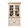 Online Wohnen Landhaus Vitrine in Creme Weiß - Helsing