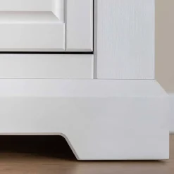 New Wohnen Landhaus Vitrinenschrank aus Kiefer zweifarbig - Zalya