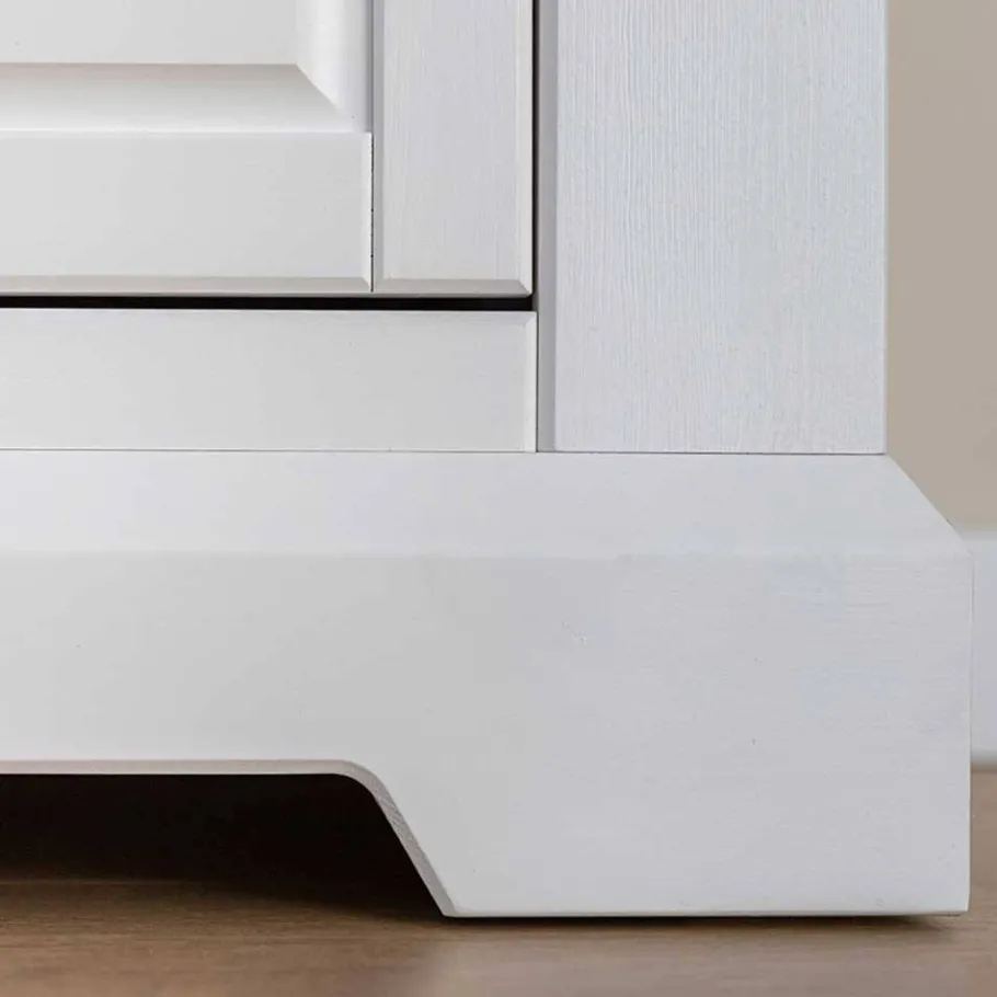 New Wohnen Landhaus Vitrinenschrank aus Kiefer zweifarbig - Zalya