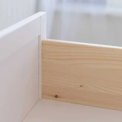 New Wohnen Landhaus Vitrinenschrank aus Kiefer zweifarbig - Zalya