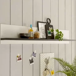 Hot Wohnen Landhaus Wandboard in Weiß & Anthrazit - Eture
