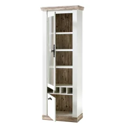 Hot Wohnen Landhaus Wohnmöbel Set mit Sideboard Nedita in Weiß mit Pinie Shabby (vierteilig)