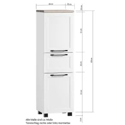 Outlet Wohnen Landhausbadmöbel Kombination - Gyatso (vierteilig)