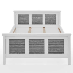 Outlet Wohnen Landhausbett in Weiß & Grau - Urezzas