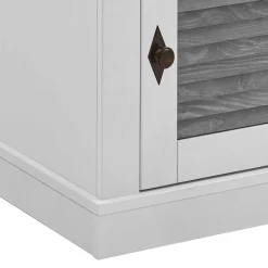 Outlet Wohnen Landhausbett in Weiß & Grau - Urezzas