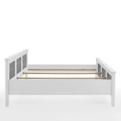 Outlet Wohnen Landhausbett in Weiß & Grau - Urezzas