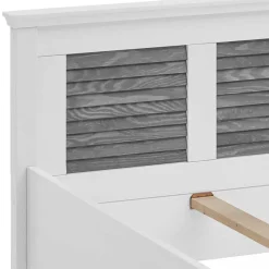 Outlet Wohnen Landhausbett in Weiß & Grau - Urezzas