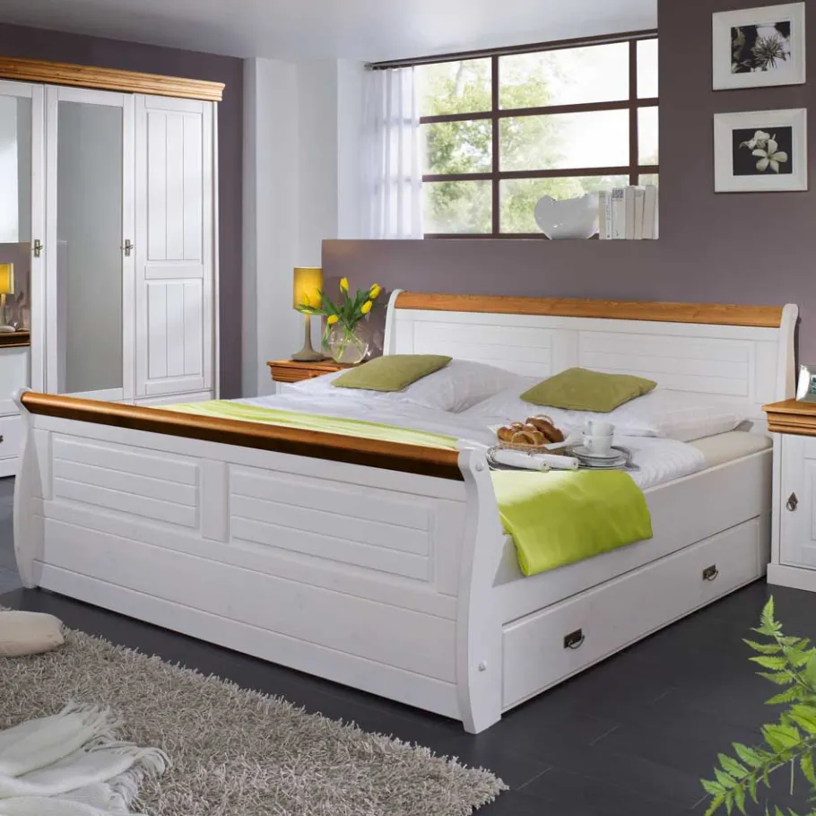 Sale Wohnen Landhausbett Sicilianu aus Kiefer Massivholz