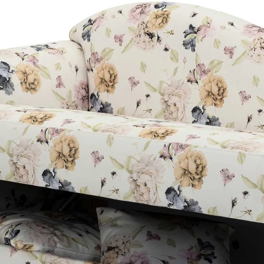 Outlet Wohnen Landhaus-Recamiere mit Blumen Muster - Vergil