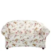 Discount Wohnen Landhaussofa mit Blumen Stoffbezug - Cosima