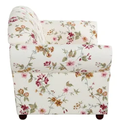 Discount Wohnen Landhaussofa mit Blumen Stoffbezug - Cosima
