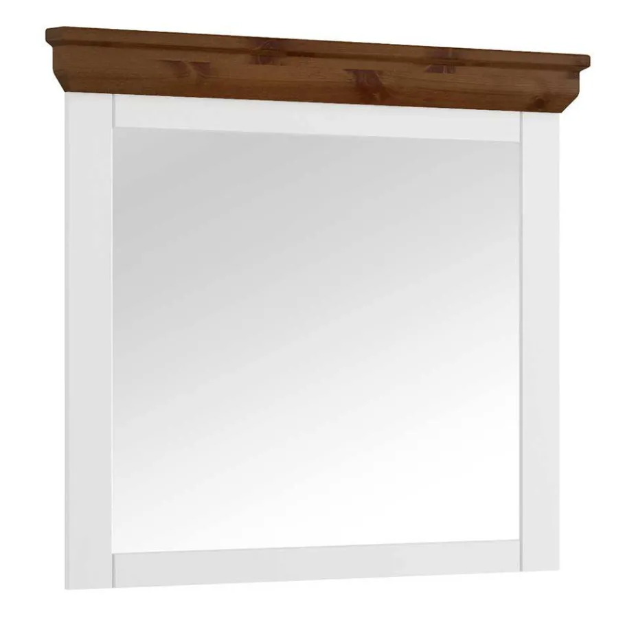 Sale Wohnen Landhausspiegel in Weiß und Braun - Zalya