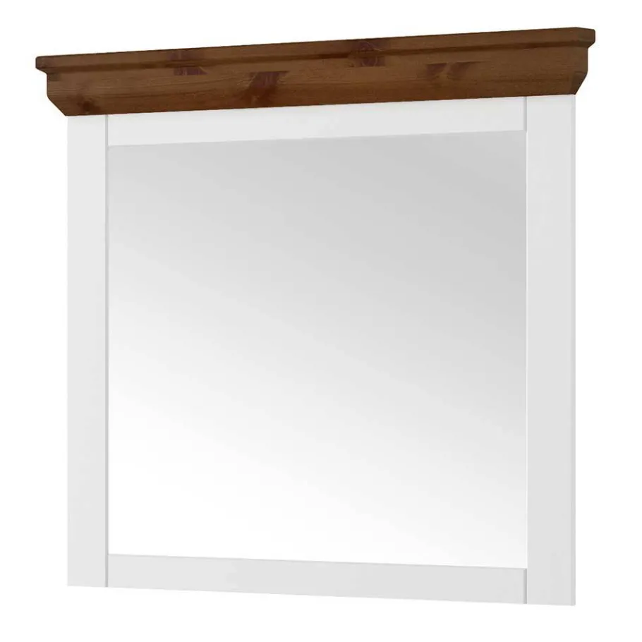 Sale Wohnen Landhausspiegel in Weiß und Braun - Zalya