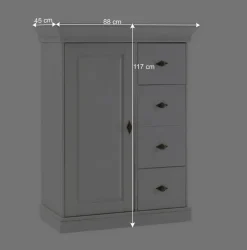 Sale Wohnen Landhausstil Kommode Cempino in Grau