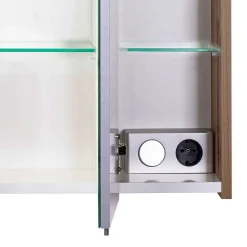 Clearance Wohnen LED Bad-Spiegelschrank in Touchwood - Dadros