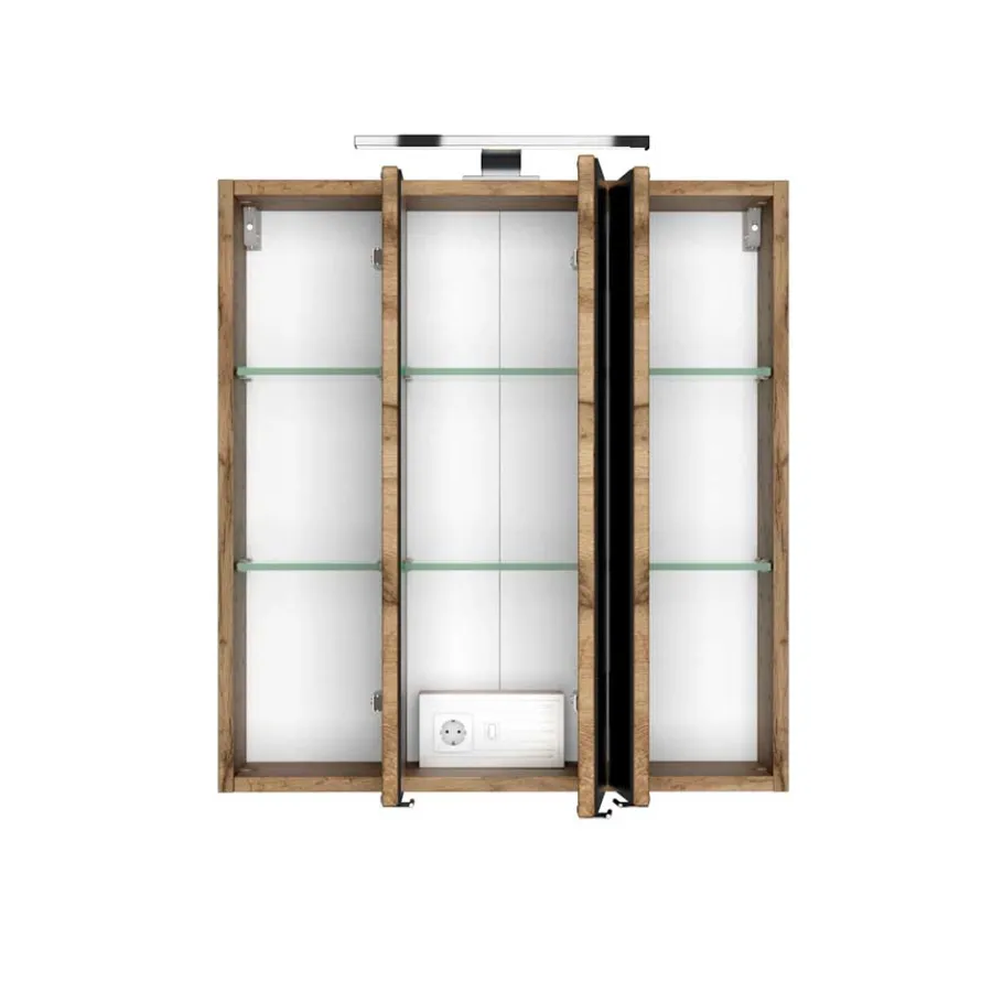 Discount Wohnen LED Licht Spiegelschrank mit 3D Effekt - Athrin
