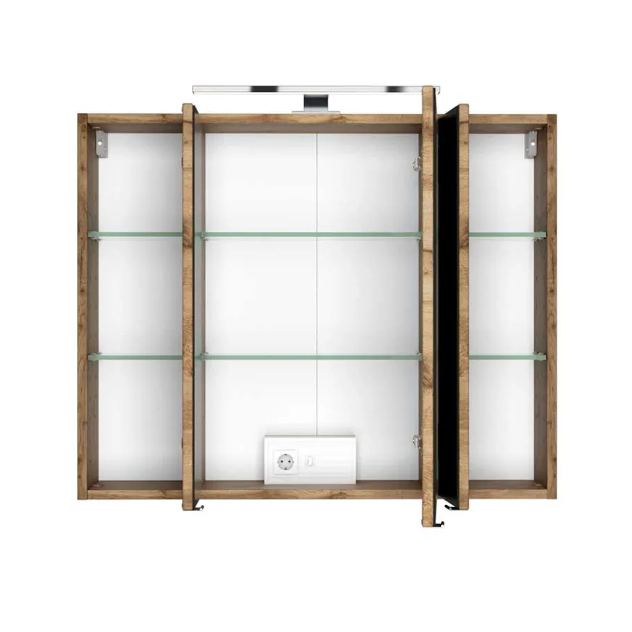 Discount Wohnen LED Licht Spiegelschrank mit 3D Effekt - Athrin