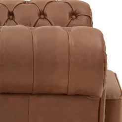 Wohnen Leder Polstersessel im Chesterfield Look - Gonron