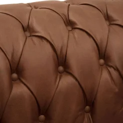 Wohnen Leder Polstersessel im Chesterfield Look - Gonron