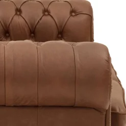 Discount Wohnen Leder Zweisitzer-Sofa im Chesterfield Design - Gonron