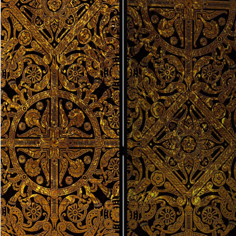 Wohnen Leinwand Paravent Keltische Ornamente - Graziello