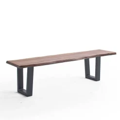 Discount Wohnen Live Edge Esszimmerbank mit Trapezbeinen - Malinsia
